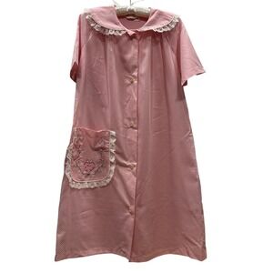 Morning Glory Jasmine Rose NWOT Size *M Housecoat Embroidered Cottagecore Granny